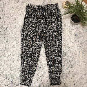 Forever 21 Rayon Black White Pants Med EUC